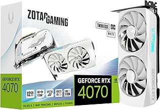 ZOTAC Gaming GeForce RTX 4070 Twin Edge OC White Edition DLSS 3 12GB GDDR6X 192-bit 21 Gbps PCIE 4.0 Compact Gaming Graphi...