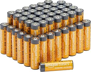 Amazon Basics 48-Pack AA Alkaline High-Performance Batteries, 1.5 Volt, 10-Year Shelf Life