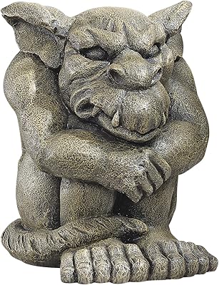 Design Toscano CL55670 Detest The Rest Gargoyle Statue, Faux Gray Stone Finish