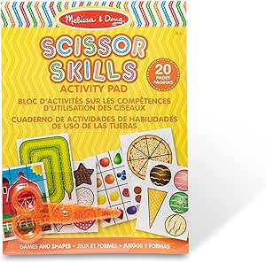 Melissa &amp; Doug Scissor Skills Activity Book With Pair of Child-Safe Scissors (20 Pages) - FSC Certified
