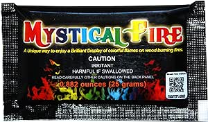 Mystical Fire Color Changing Packets Fire Pits Campfire Long-Lasting Enchanted Multi-Color Magical Family Fun for Indoor Fireplace or Outdoor Use 0.882 Ounces 6 Pack