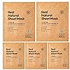 K-Beauty Real Natural Sheet Mask with Blue Ampoule with Unbleached & Non-fluorescent sheet EWG Verified Non-GMO Cruelty Free No Artificial Fragrance Firming 5 Count