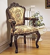 Design Toscano Rocaille Carved Victorian Armchair, 41 Inch, Gold
