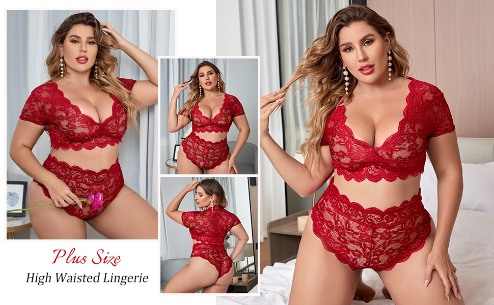 Plus size lingerie set