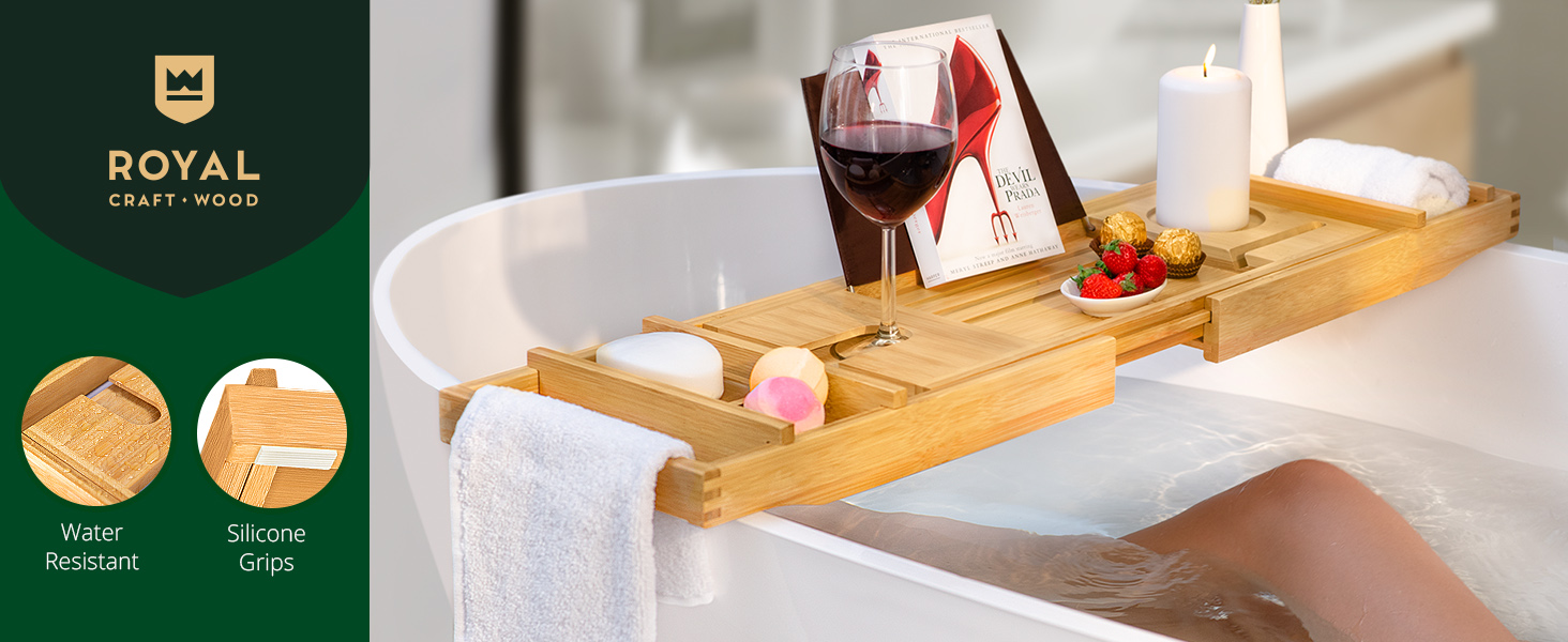 Ultimate Luxury Bath Caddy for Two Relax and Unwind with this Stylish and Functional Bath Caddy Tray