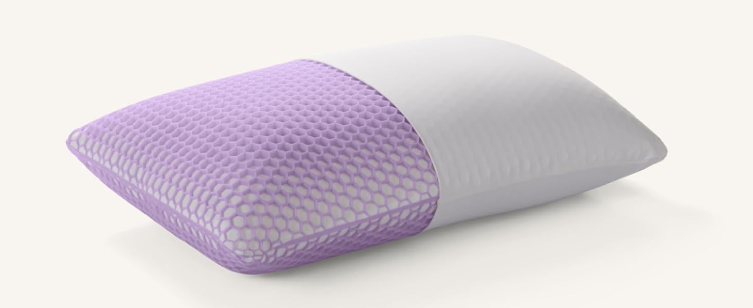 Purple Harmony Pillow with half exposed GelFlex Grid