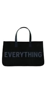 black canvas tote everything carry all tote bag
