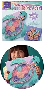 easy room décor for kids string art sea turtle Hawaii craft for teens tweens