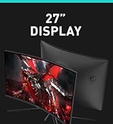 MSI G271CQP E2, 27" Gaming Monitor, 2560 x 1440 (QHD), VA, 170Hz, FreeSync Premium, HDMI, Display...