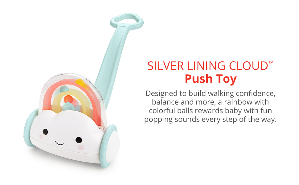 Silver Lining Cloud Push Toy 