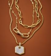 Fossil Women's Stainless Steel Gold-Tone Heritage Small Anchor Chain Necklace, Color: Gold (Model...