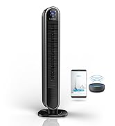 Lasko 40" Smart Tower Fan Powered by Aria , Black