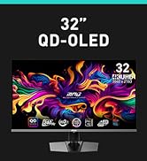 MSI MPG 321URX QD-OLED, 34 OLED Gaming Monitor, 2560 x 1440 (QHD), OLED 0.03ms Response time, 240...