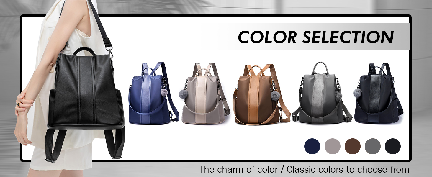 multiple color backpack