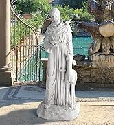 Design Toscano KY1336 Francis of Assisi, Patron Saint of Animals Religious Garden Decor Statue, 2...