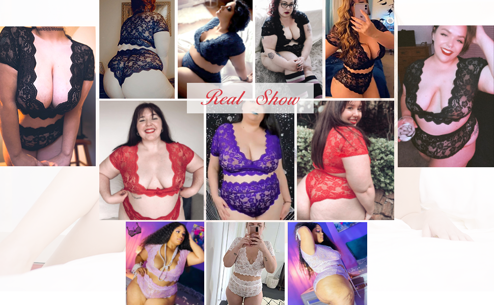 customer show of lingerie plus size
