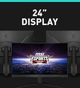 MSI 24” FHD (1920 x 1080) Non-Glare with Super Narrow Bezel 75Hz 1ms 16:9 HDMI/DP AMD Radeon Free...