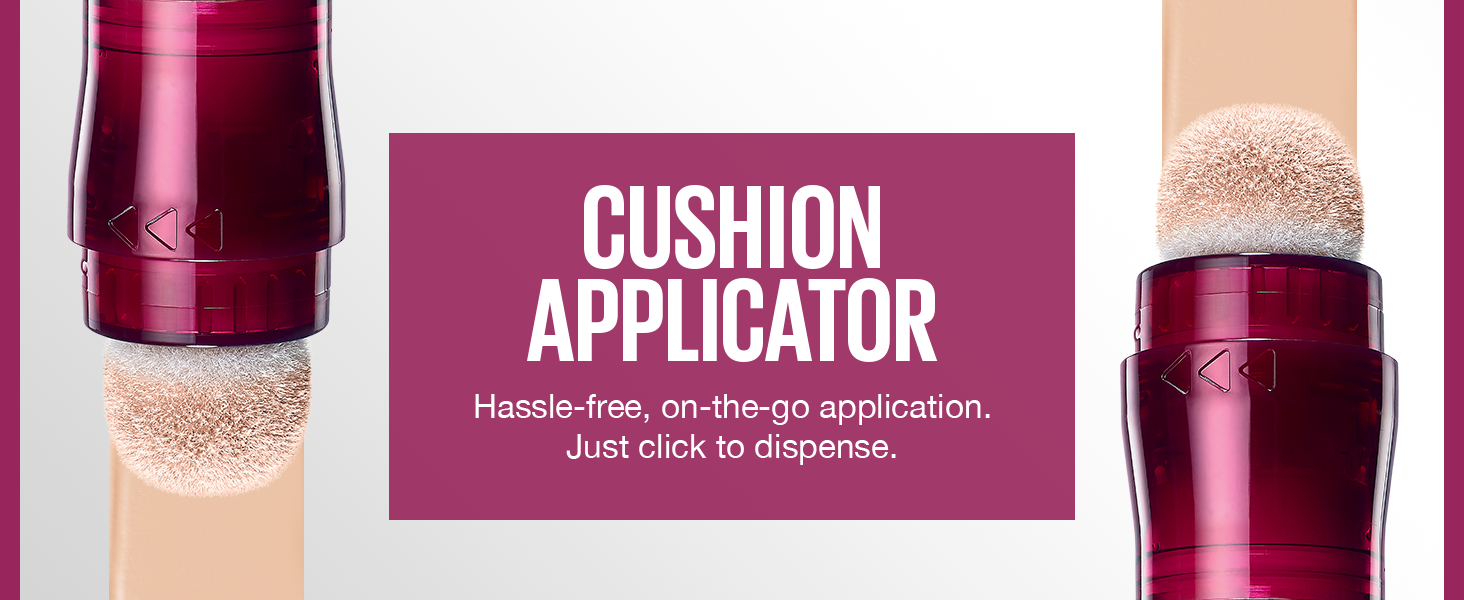 cushion applicator protected with an system, just click to dispense