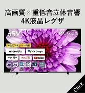 レグザ 65V型 4K液晶テレビ 65M550K 4Kチューナー内蔵 外付けHDD2番組同時録画 ネット動画対応 (2021年モデル)