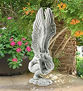 Design Toscano Remembrance and Redemption Angel Religious Garden Statue, Medium 15 Inch, Polyresi...