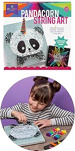 easy string art room décor complete craft kit panda mythical magic glitter unicorn art