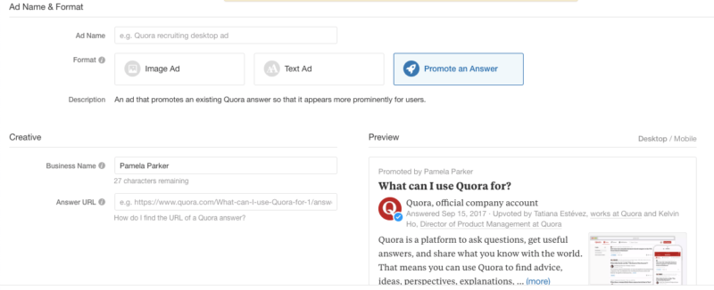 Create A New Ad Quora 2018 11 27 17 51 41