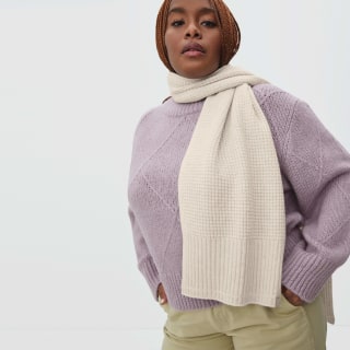 Everlane Felted Merino Waffle-Knit Scarf