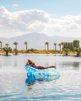 Funboy Clear Blue Chaise Lounger