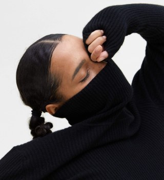 The Ribbed Turtleneck Basic Sweater