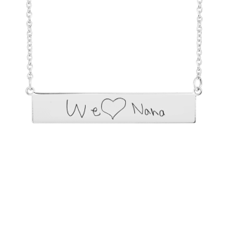 Handwriting POSH Bar Necklace