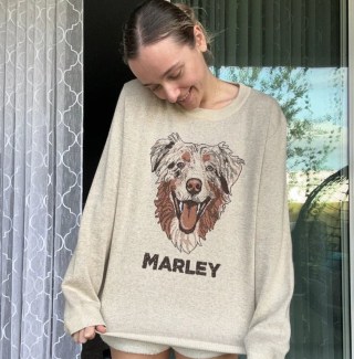 Custom Knitted Pet Face Sweater