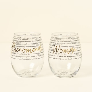 Maya Angelou Phenomenal Woman Glasses - Set of 2