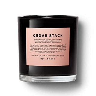Cedar Stack Boy Smells Candle | 50 Hour Long Burn | Coconut &amp; Beeswax Blend | Luxury Scented Candles for Home (8.5 oz)