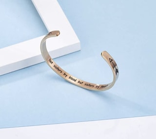 Sisters by Heart Cuff Bangle Bracelet