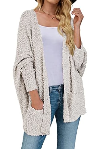 Merokeety Fuzzy Oversized Cardigan