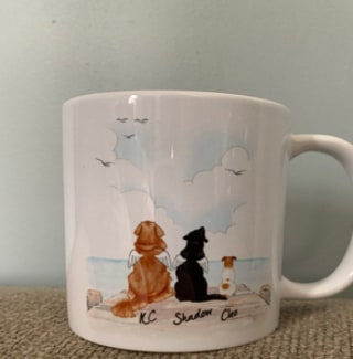 Personalized Dog Mug with Angel Wings