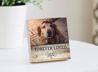 Personalized Pet Memorial Printed 4&quot; or 6&quot; - Wood Photo Block - Dog Loss Gift - Dog Memorial Frame - Pet Loss Gift Dog - Pet Memorial