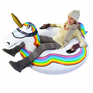 GoFloats Winter Snow Tube - Unicorn - The Ultimate Sled &amp; Toboggan