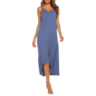 Ekouaer Sleeveless Long Nightgown