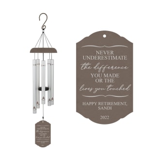 Retirement Wind Chime | Personalized Retirement Wind Chime | Retired Difference You Made | Retirement Gift Women | Teacher Retirement Gift