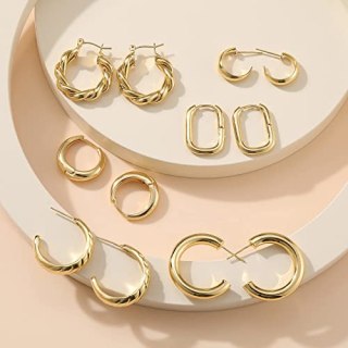 17 Mile Gold Hoop Earrings Set