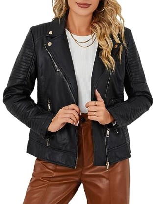 Faux Leather Motorcycle Jacket