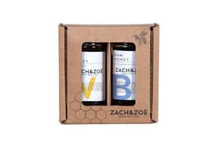 Zach & Zoe Sweet Bee Farm Raw Wildflower + Blueberry Honey Gift Set