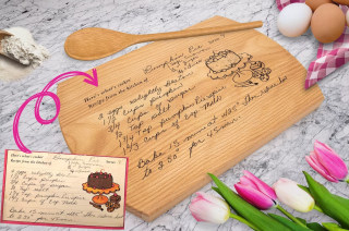 Handwritten Recipe Cutting Board