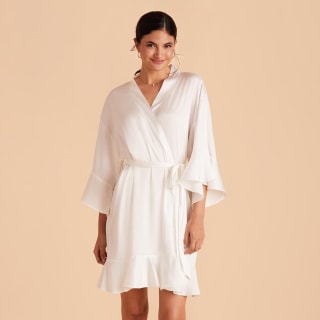 Kenny Ruffle Satin Robe