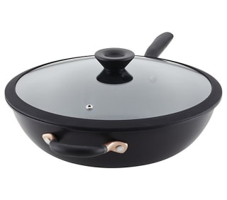 12.75" Hard Anodized Nonstick Induction Stir Fry Wok 