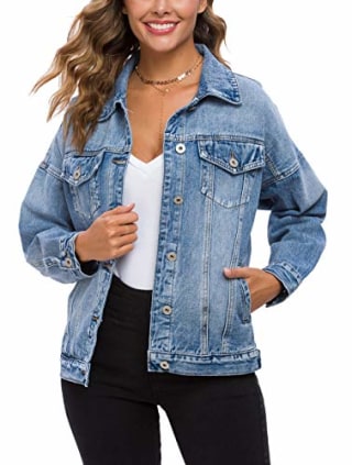 Women's Oversized Vintage Washed Denim