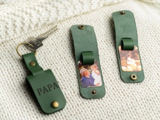 "Papa" Keychain with Photo