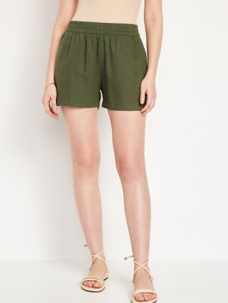 Linen-Blend Shorts