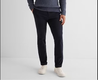 Express Straight Navy Chino Pant